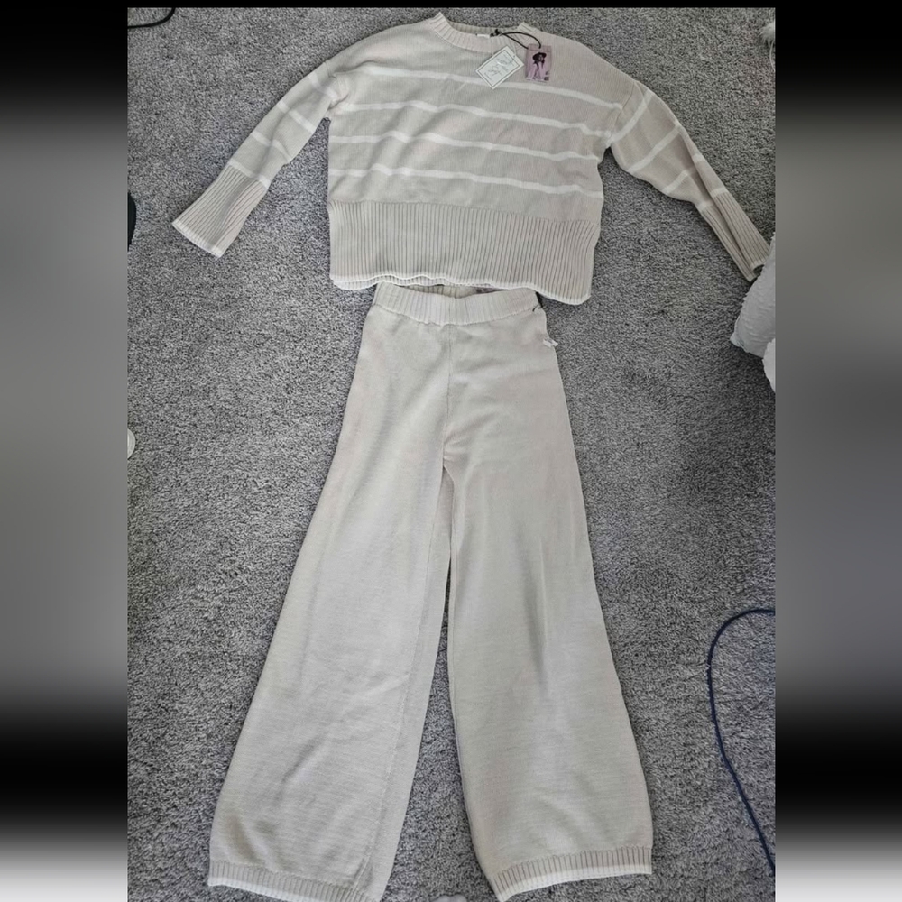 Sincerely Jules Cream Wide Leg Pants